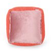 Spongy - Microfiber Square Pouf With Cozy Texture - Coral - Image 5
