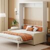 Full Size Murphy Wall Bed With Cushion - White - Image 15