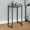 Accent Table, Side, Round Contemporary And Modern - Gray - Image 9