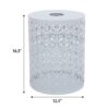 Modern Cranbrook Side Table With Solar Light Functionality - White - Image 3