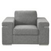 Gianna - Light Gray Woven Fabric Arm Chair - Image 2