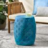 Soleil - Barrel Shaped Side Table - Blue - Image 6