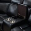 Jupiter - Leather Sectional - Black - Image 4