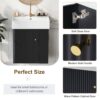 Modern Floating Bathroom Vanity With Ceramic Basin, Perfect For Small Bathrooms, Right Side Storage - Black - Image 5