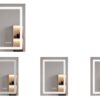 26" X 20" Bathroom Medicine Cabinet With LED Mirror, Anti-Fog, Waterproof, 3000K~6000K Single Door Lighted Bathroom Cabinet With Touch Swich, Dimmable, Recessed Or Surface Mount (Left Door) - Silver - Image 11