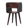 Mini Curved Nightstand With Lower Slot - Walnut - Image 3