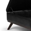 Owen - Square Coffee Table Storage Ottoman - Distressed Black - Image 4