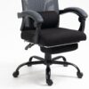 Ergonomic Office Chair, Desk Chair With Adjustable Lumbar Support, High Back Mesh Chair With Wheels, Executive Chair For Home Office - Black - Image 5