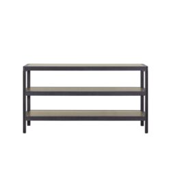 Console Table With Metal Insets - Black