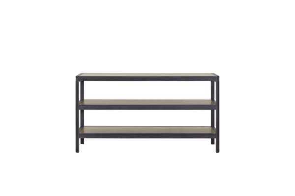 Console Table With Metal Insets - Black