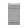 Bathroom Vanity With Sink, Vanity Cabinet With Door Shelf And Adjustable Shelf - Gray - Image 12