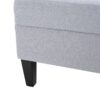 Contemporary Ottoman Footstool With Tufted Upholstery - Light Gray - Image 11