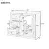 Bathroom Vanity With Ceramic Sink, Bathroom Storage Cabinet With 2 Drawers & Shelf, Freestanding Bathroom Cabinet - Blue - Image 9
