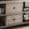 Gorden - TV Stand - Weathered Oak / Antique Silver - Image 3
