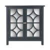 Firwood Mirror Finished Double Door Cabinet - Charcoal Gray - Image 5