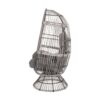 Berkshire - Outdoor Wicker Swivel Egg Chair With Water Resistant Cushions - Gray - Image 6