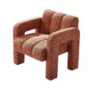 31.10" Wide Boucle Upholstered Accent Chair - Orange - Image 10
