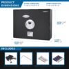 0 23 Cu Ft Top Opening Biometric Security Safe - Black - Image 9