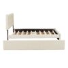 Queen Size Upholstered Platform Bed With Trundle And Drawers - Beige - Image 5