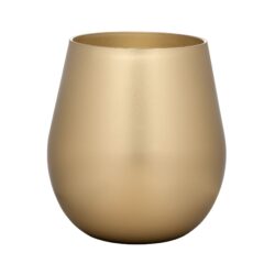 Leadingware Metallic Plastic Wine Glasses (Set of 4), Bpa Free, Unbreakable, 18Oz - Gold