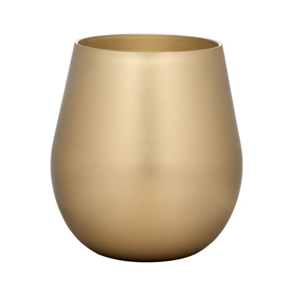 Leadingware Metallic Plastic Wine Glasses (Set of 4), Bpa Free, Unbreakable, 18Oz - Gold