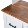 Modern Hall Tree With Entryway Bench, 3 Shelves And Drawers, Wide Hall Tree With Storage Bench For Hallway - White - Image 12