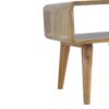 Curved Open Bedside Table - Brown Oak - Image 7