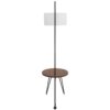 Stork - Mid-Century Modern Floor Lamp - Walnut / White - Image 4