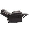 3 Pieces Recliner Sofa Sets Home Theater Seating Manual Recliner Chair With Center Console And Led Light Strip For Living Room - Brown - Image 27