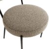 Boucle Modern Kitchen Dining Chair With Ash Veneer Bentwood Back (Set of 2) - Brown - Image 7