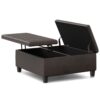 Ellis - Coffee Table Storage Ottoman - Distressed Brown - Image 3