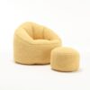 Bedding Bean Bag Sofa Chair High Pressure Foam Bean Bag Chair Adult Material With Padded Foam Padding Compressed Bean Bag With Footrest - Yellow - Image 25