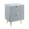 Gaines - High Gloss Nightstand - Gray - Image 2