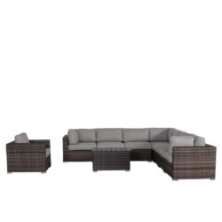 7 Person Seating Group With Cushions - Brown