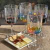 Leadingware Rainbow Diamond Plastic Wine Glasses (Set of 4), Unbreakable Bpa Free Acrylic, 16Oz - Clear - Image 8