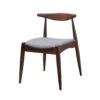 Candescent - Dining Chair With Curved Back And Wood Frame (Set of 2) - Light Gray - Image 4