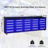 Workbench With Storage Drawers (25 Drawers) - Blue - Image 4