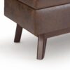 Owen - Small Rectangular Storage Ottoman - Distressed Chestnut Brown - Image 5