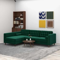 Christian - Sectional Sofa Left Facing - Green