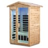 2 Person Far Infrared Old Fir Outdoor Sauna Room - Natural - Image 5
