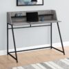 Computer Desk For Home Office, Laptop, Storage Shelves - Gray - Image 9