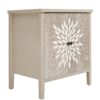 2 Door Carved Storage Cabinet With Adjustable Shelf, Accent Furniture For Living Room, Hallway, Kitchen - Natural - Image 6