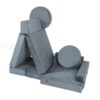 14 Pieces Kids Sofa Modular Play Couch Child Sectional Sofa To Boost Creativity Boys And Girls Diy Creating Playroom Couch Furniture For Toddlers Convertible Foam And Floor Cushion - Gray - Image 8