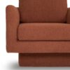 360° Modern Swivel Accent Chair Round Armchair, Thick Padded Single Lounge Sofa Upholstered Comfy - Brick Red - Image 8