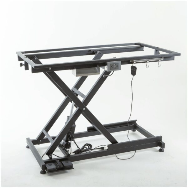 Super Deluxe Electric Pet Grooming Table, 110V / 220V Professional Groomer Recommend Height Adjust From 8 Up To 36" - Black