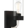 Zephyr - Single Light Sconce - Black / Clear - Image 2