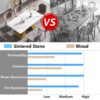 63" Modern Artificial Stone Straight Edge Golden Metal Leg Dining Table - White / Gold - Image 6