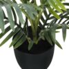 20" Tall, Artificial Plant, Palm, Indoor, Faux, Fake, Table, Greenery, Potted, Real Touch, Decorative - Green / Black - Image 2