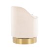 Marla - Contemporary / Glam Vanity Stool - Gold / Cream - Image 3
