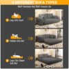 Human Dog Bed, Lazy Sofa Couch, Multifunctional Foldable Sofa Bed, 3 In 1 Teddy Fabric Sleeper Sofa Bed For Living Room Guest Bed, Playroom - Gray - Image 11
